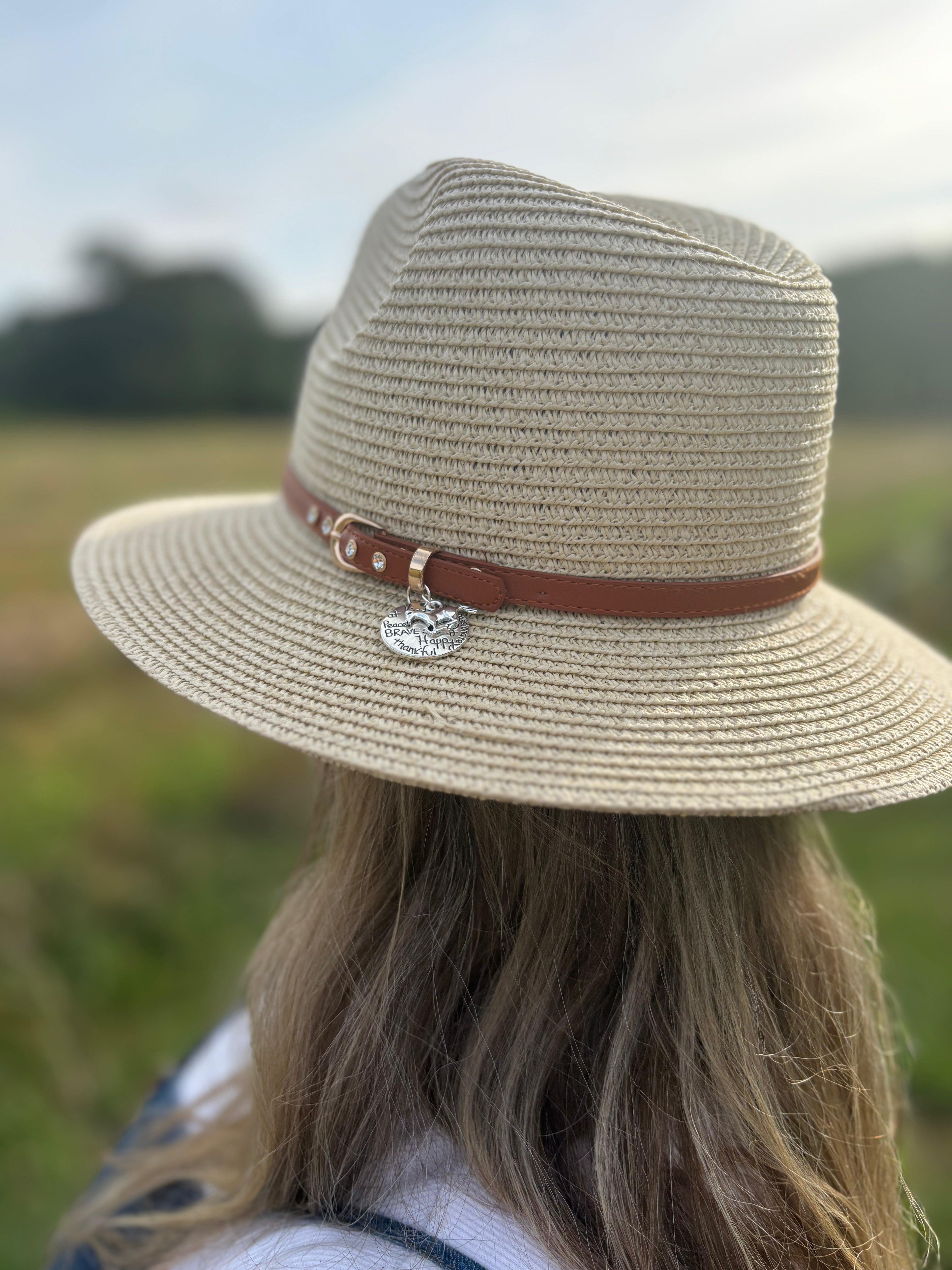 Charm Hat -  Brave, Strong, Happy