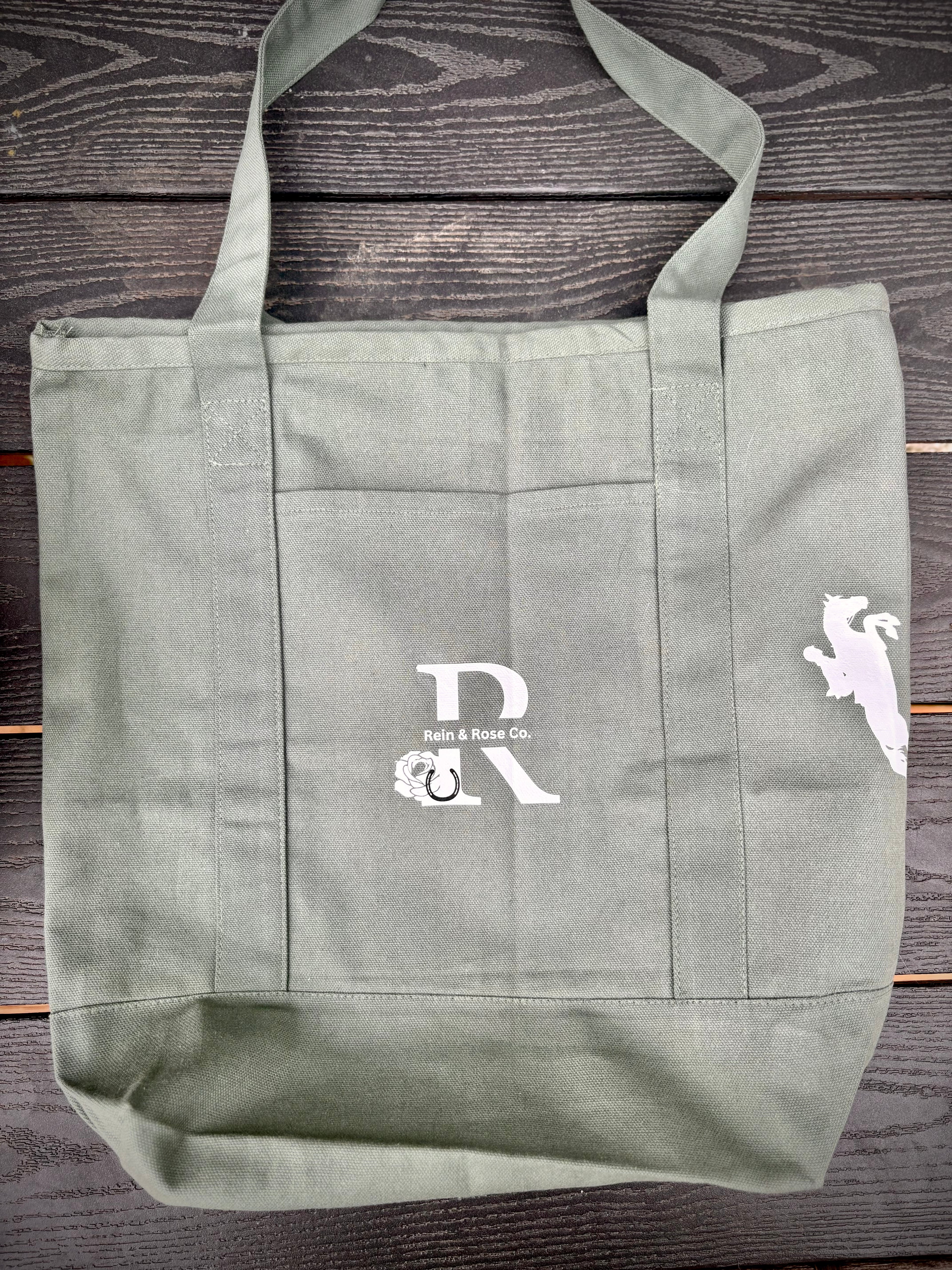 Believe Tote - Sage Green