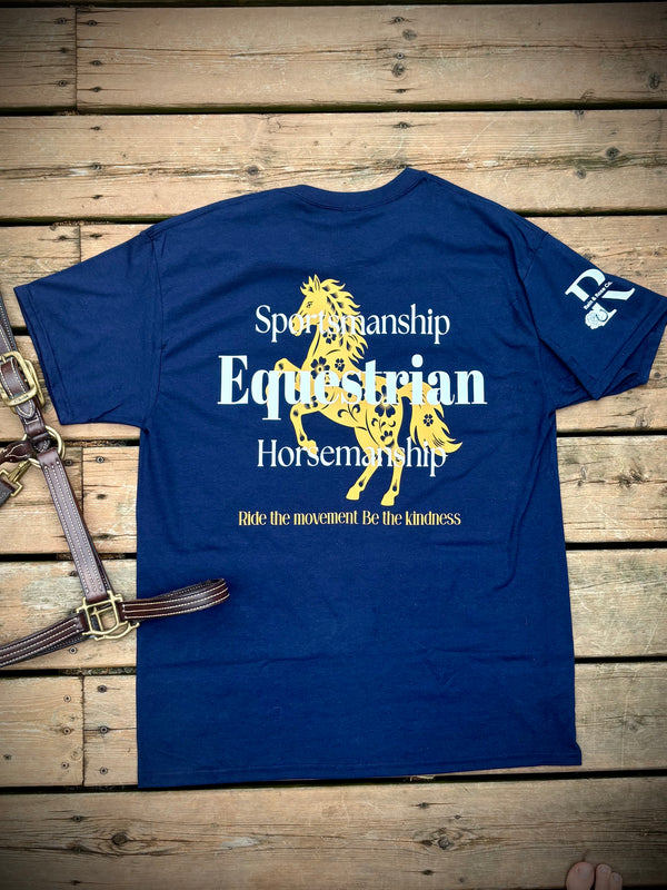 Connection Collection - Equestrian Navy & Gold Tee