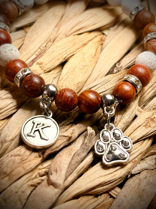 Kindness Bead Collection - Dog Paw + Initial