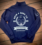 #ridewithreinandrose Sportsmanship Equestrian Quarter Zip Sweater - Navy