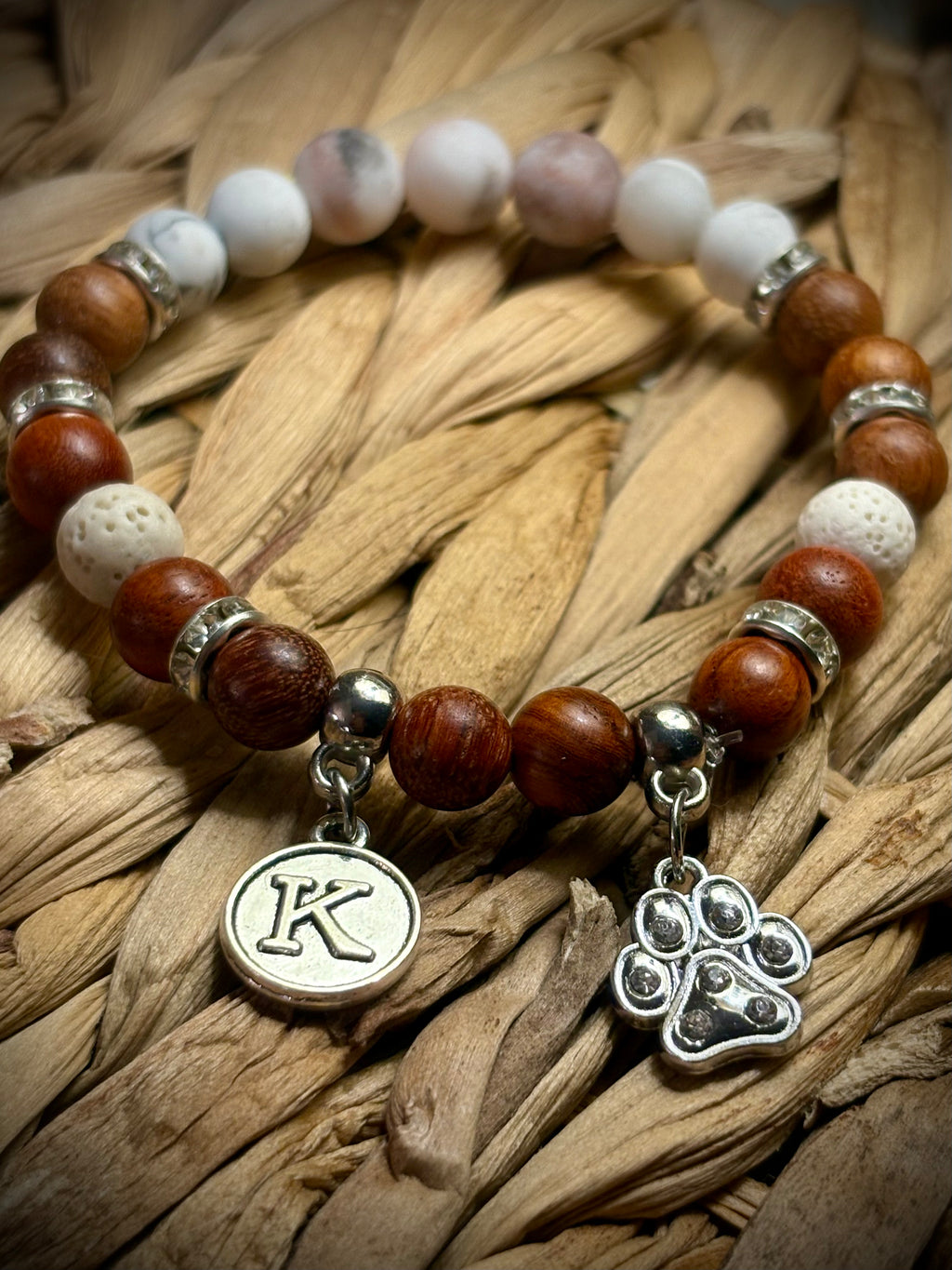 Kindness Bead Collection - Dog Paw + Initial