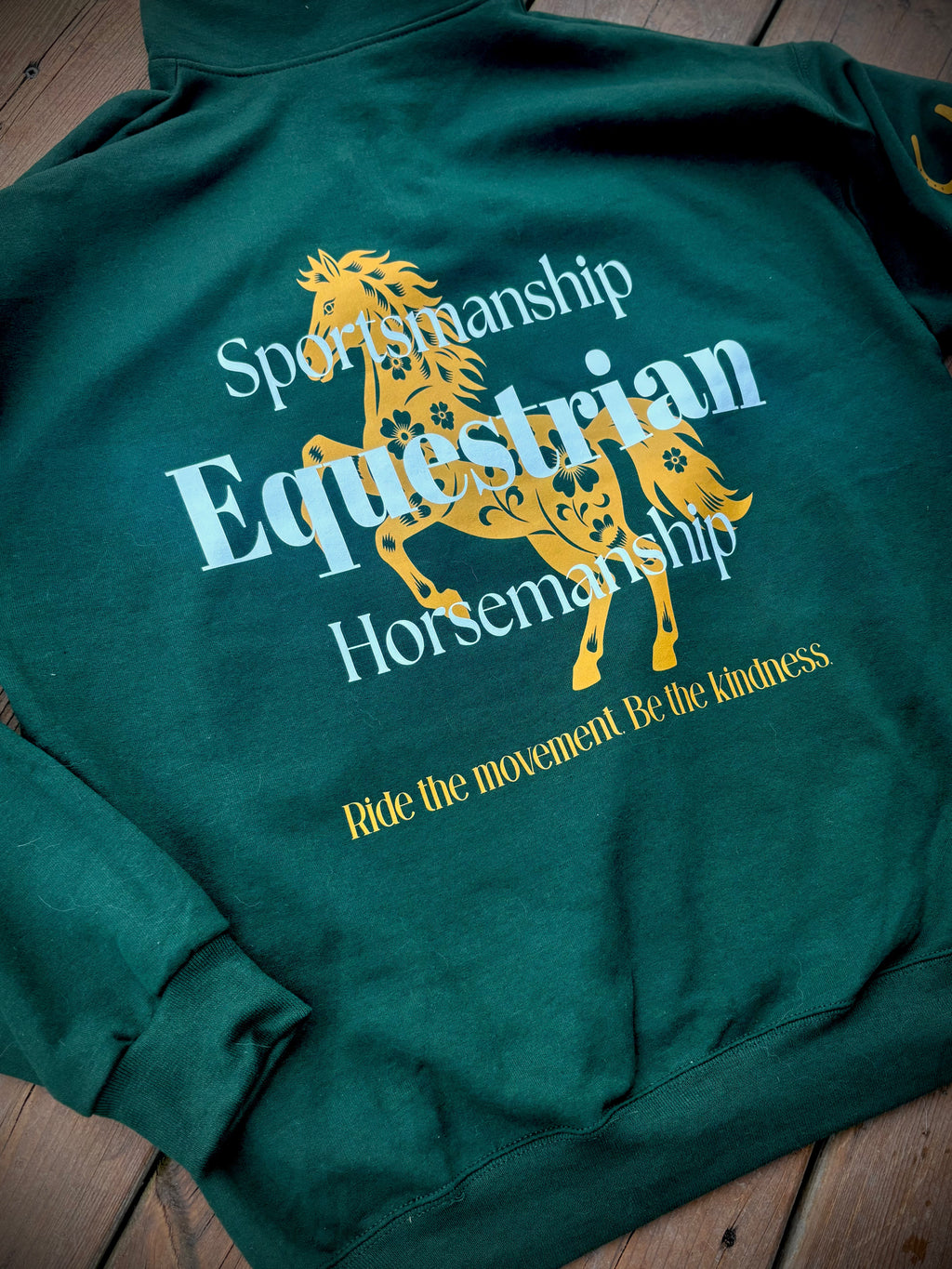# Ride the Movement. Be the Kindness Equestrian Quarter Zip Sweater