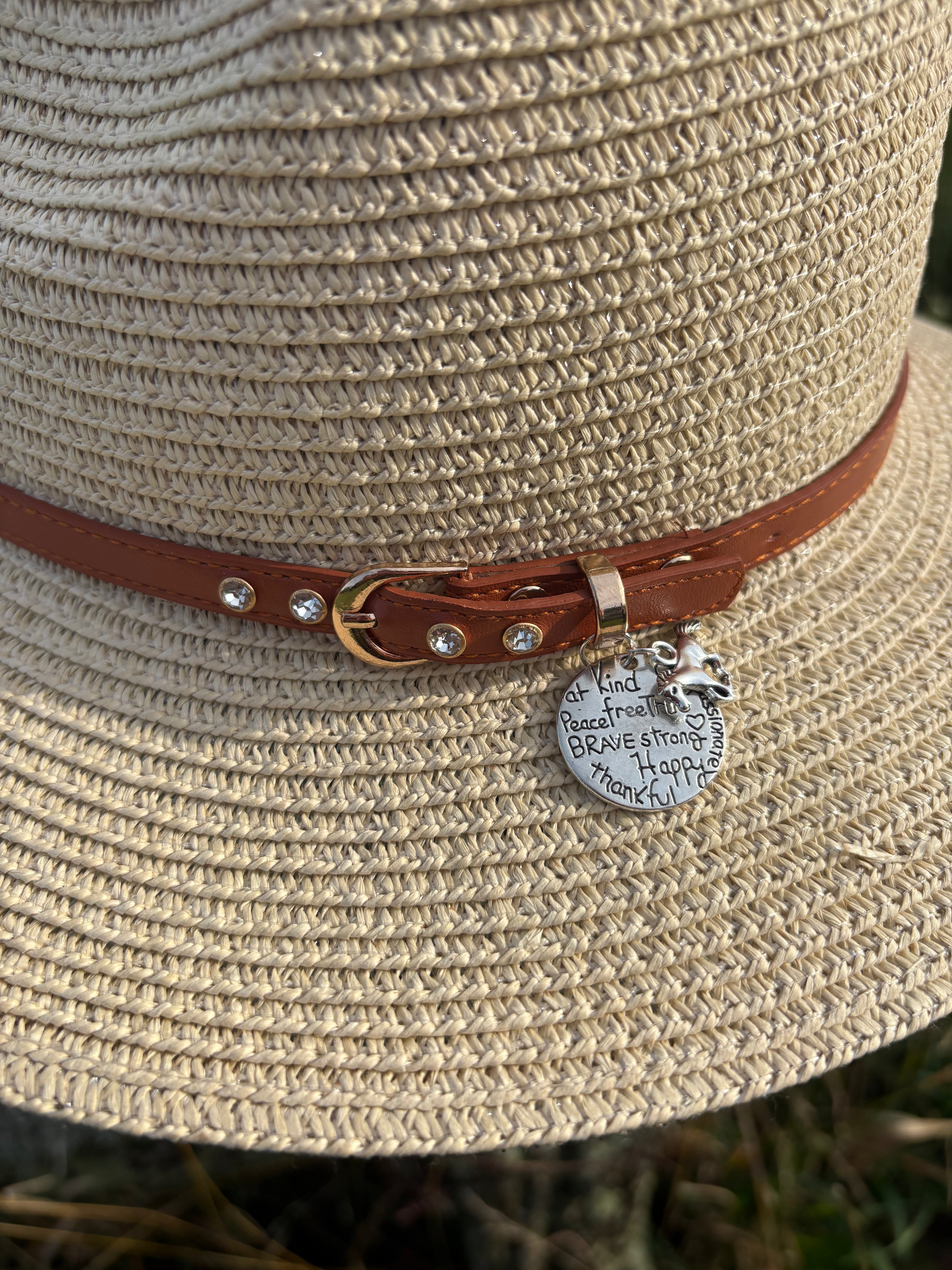 Charm Hat -  Brave, Strong, Happy