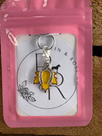 R&R Charm- Maple Leaf & Horse Shoe: Red, Yellow, Orange & Brown