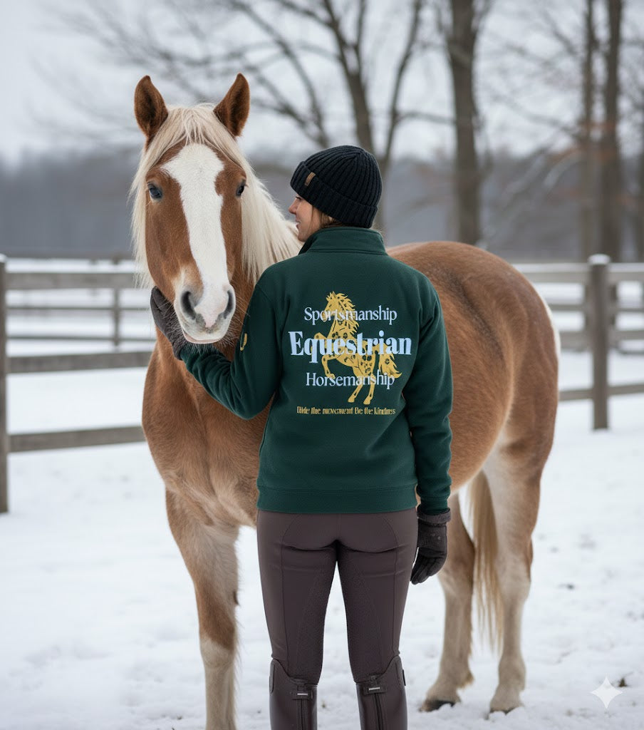 # Ride the Movement. Be the Kindness Equestrian Quarter Zip Sweater