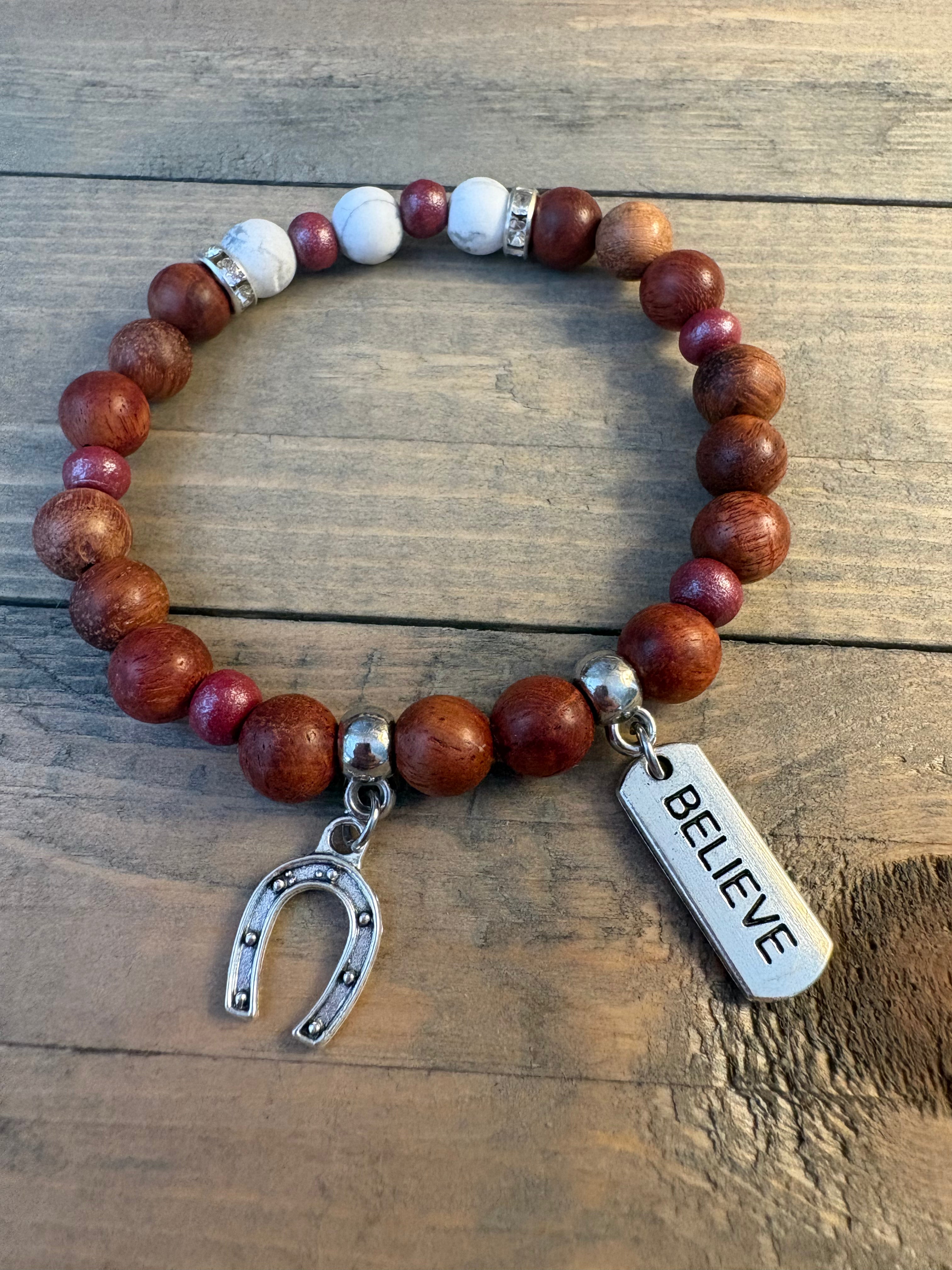 Kindness Collection - Equestrian Bracelet - Believe & Horseshoe